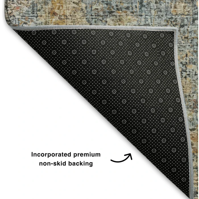 Addison Mayfield Blue AMF2136 - 8ft. Round Rug