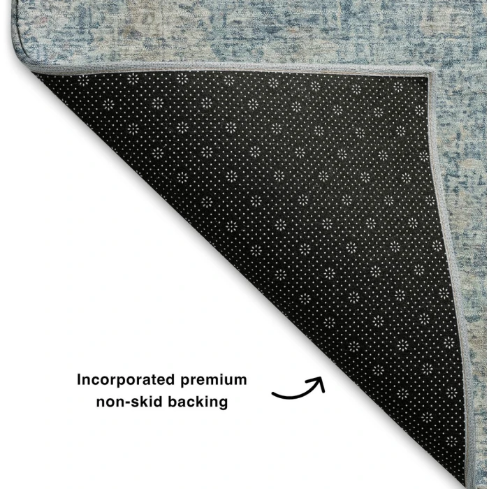 Addison Mayfield Blue AMF2136 - 8ft. Round Rug