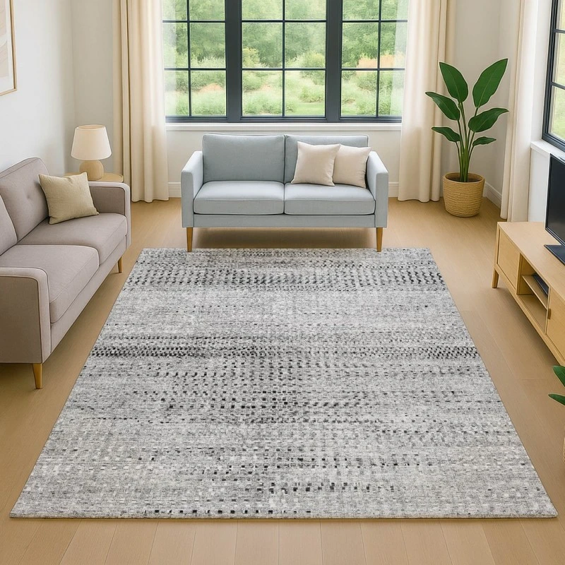 Addison Mayfield Gray AMF2137 - 8ft. Round Rug