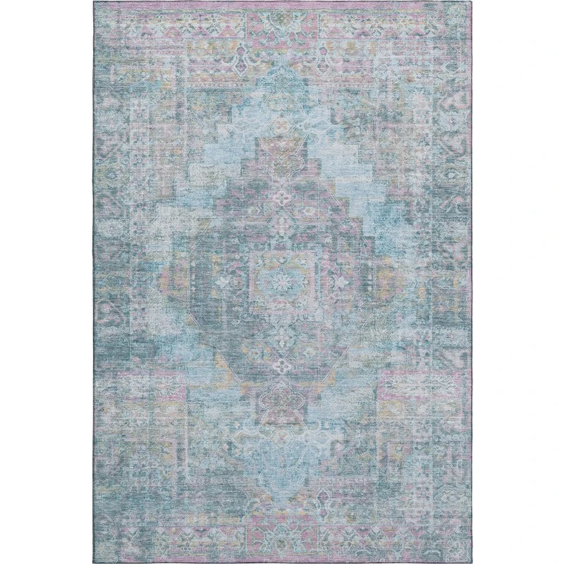 Addison Mayfield Blue AMF2140 - 8ft. Round Rug
