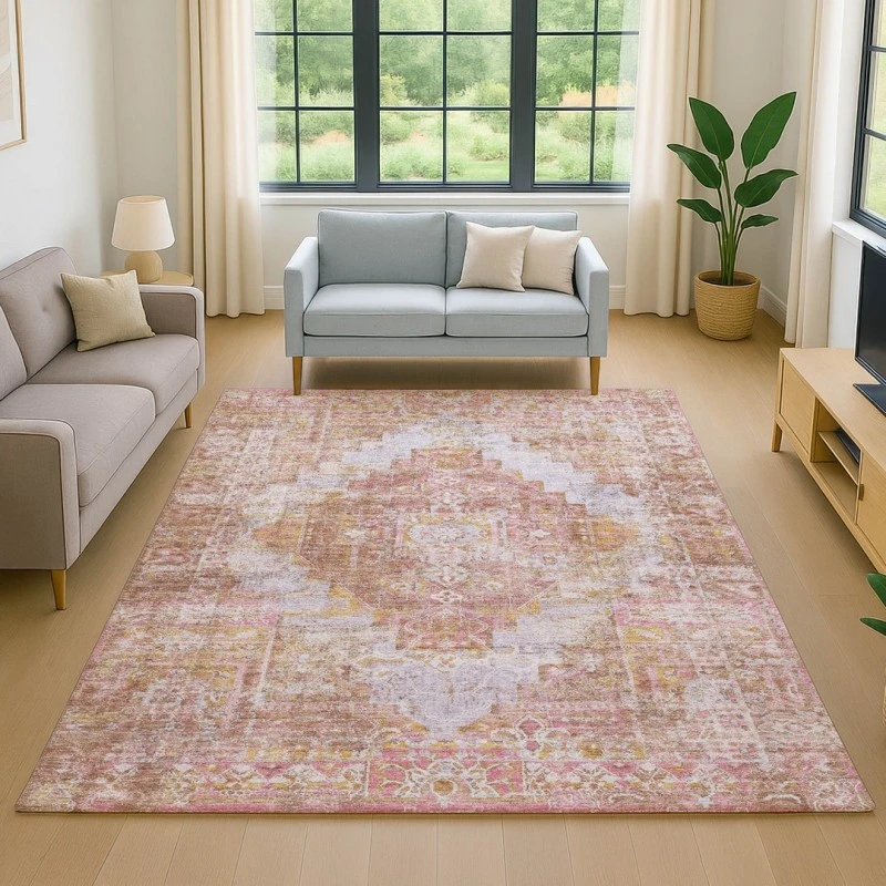 Addison Mayfield Pink AMF2140 - 8ft. Round Rug