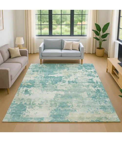 Addison Mayfield Teal AMF2142 8ft. x 10ft. Rect. Rug
