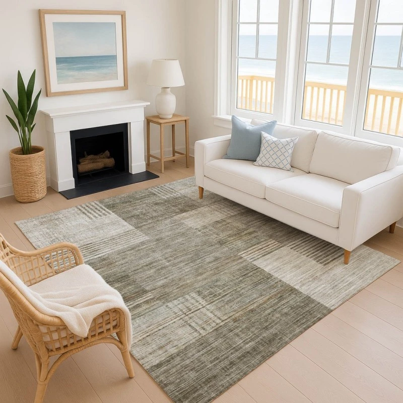 Addison Mayfield Gray AMF2149 - 8ft. Round Rug