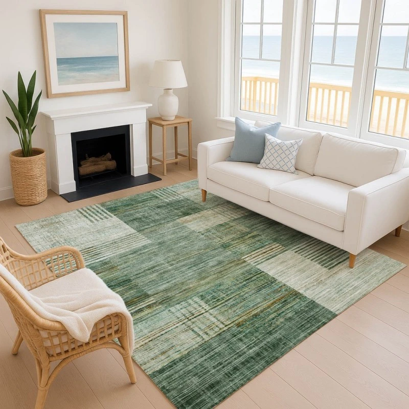 Addison Mayfield Teal AMF2149 - 8ft. Round Rug