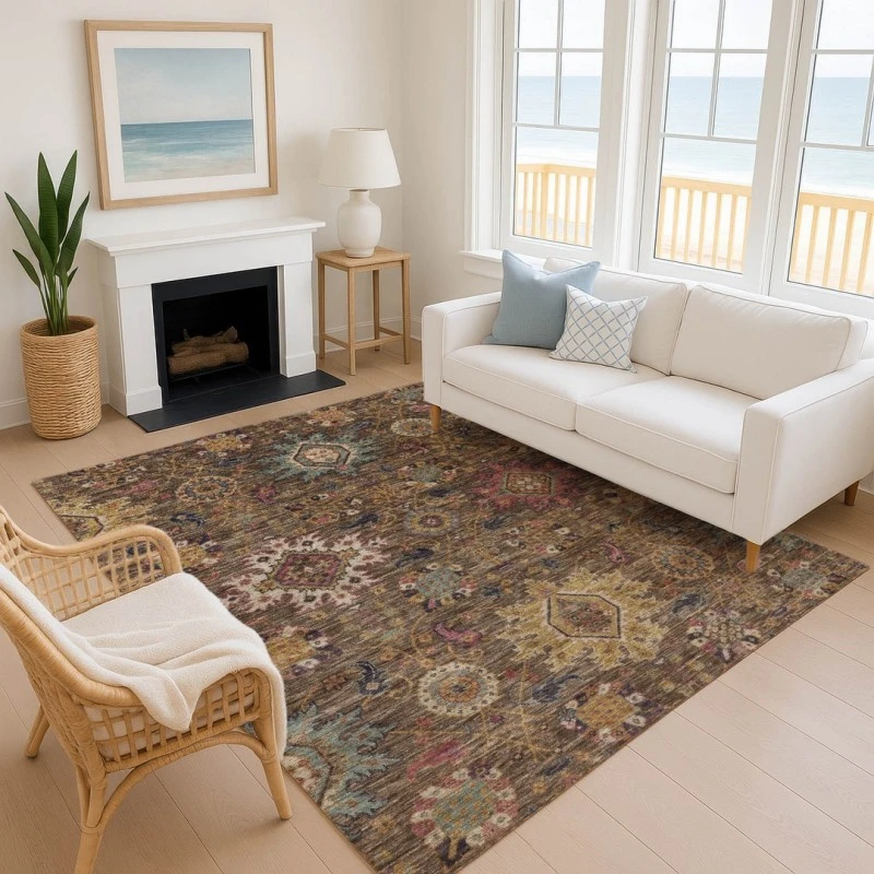 Addison Mayfield Brown AMF2151 - 8ft. Round Rug