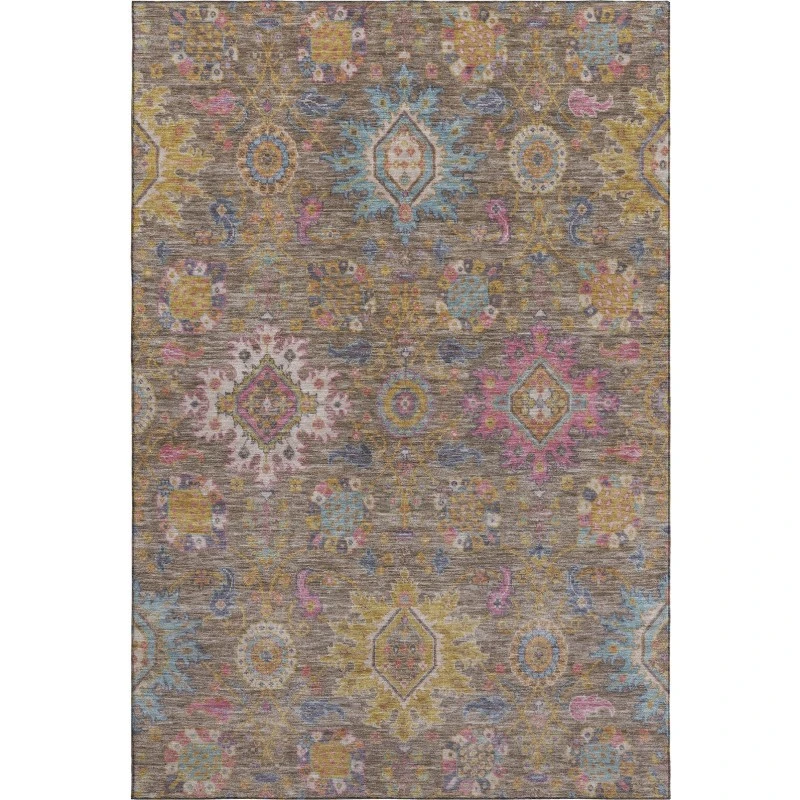 Addison Mayfield Brown AMF2151 - 8ft. Round Rug