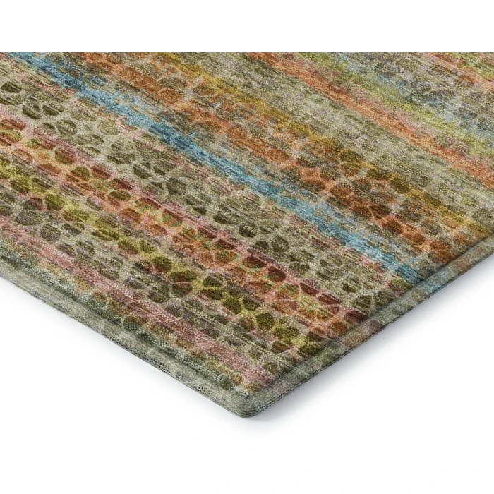 Addison Mayfield Orange AMF2155 - 8ft. Round Rug