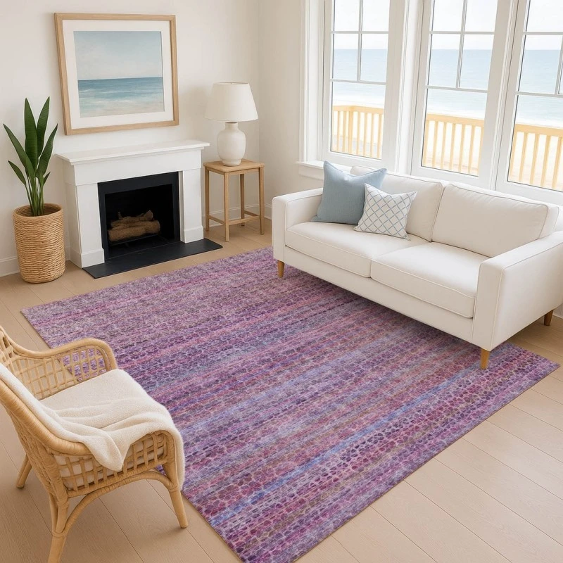 Addison Mayfield Purple AMF2155 - 8ft. Round Rug