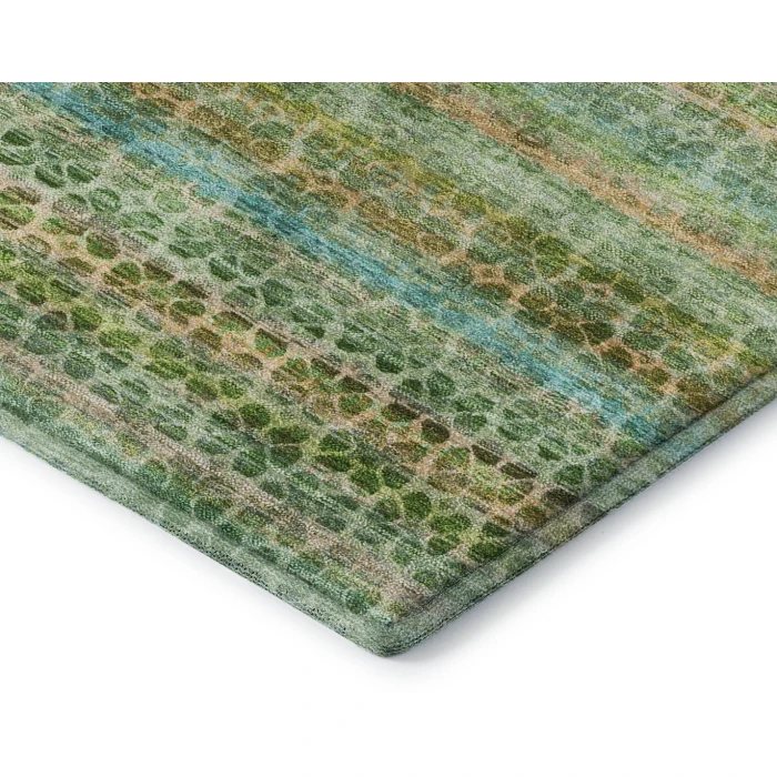 Addison Mayfield Teal AMF2155 - 8ft. Round Rug