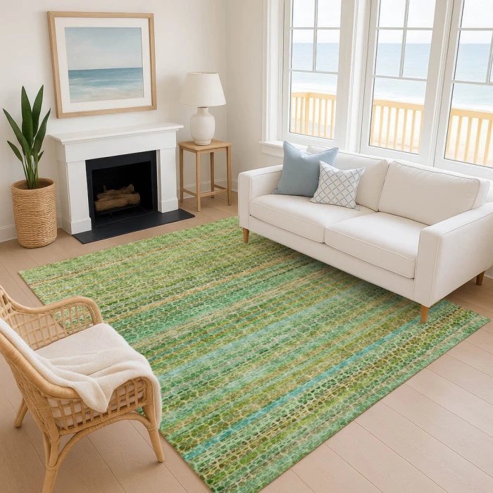Addison Mayfield Teal AMF2155 - 8ft. Round Rug
