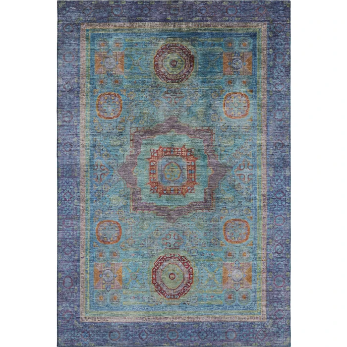 Addison Mayfield Teal AMF2159 - 8ft. Round Rug