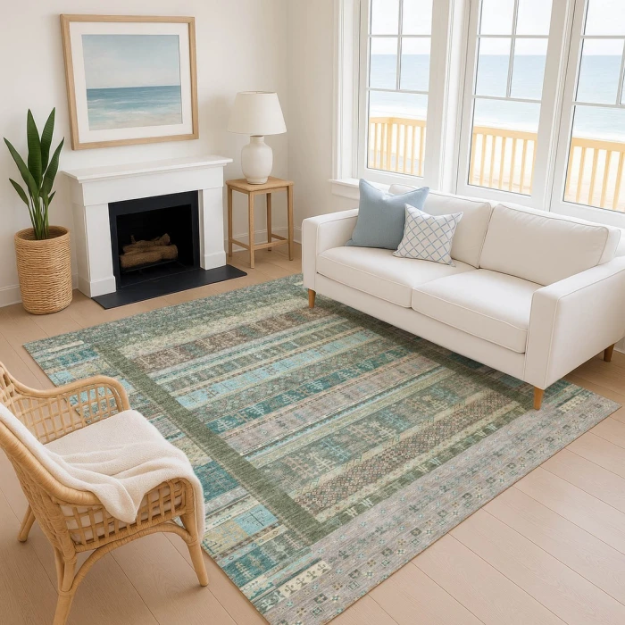 Addison Mayfield Green AMF2160 - 8ft. Round Rug