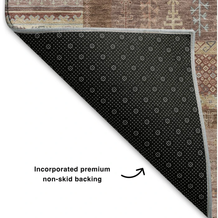 Addison Mayfield Orange AMF2160 - 8ft. Round Rug