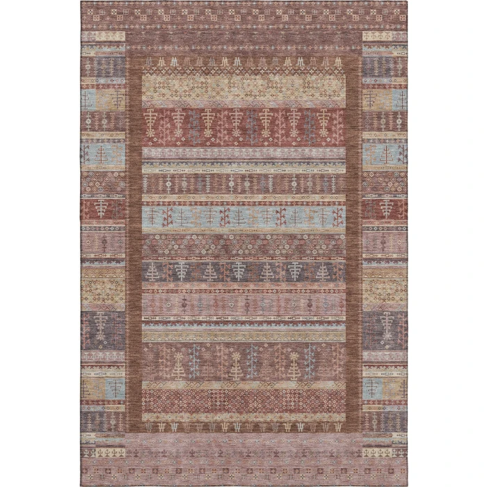 Addison Mayfield Orange AMF2160 - 8ft. Round Rug