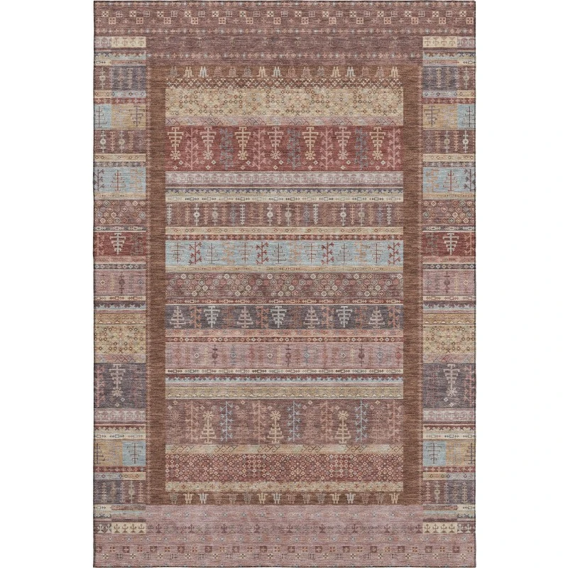 Addison Mayfield Orange AMF2160 - 8ft. Round Rug