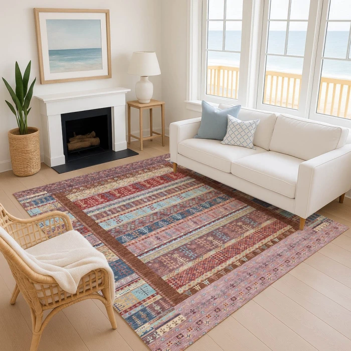 Addison Mayfield Red AMF2160 - 8ft. Round Rug