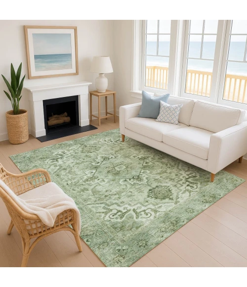 Addison Mayfield Green AMF2164 - 8ft. Round Rug