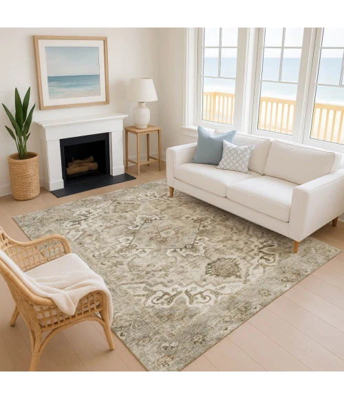 Addison Mayfield Brown AMF2164 - 8ft. Round Rug
