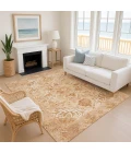 Addison Mayfield Orange AMF2164 - 8ft. Round Rug