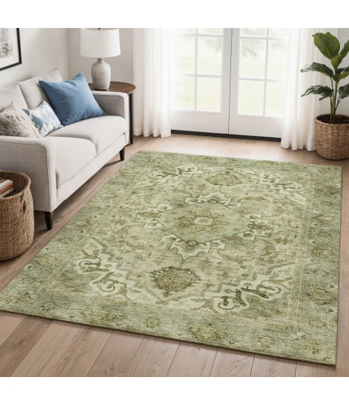 Addison Mayfield Green AMF2164 - 8ft. Round Rug