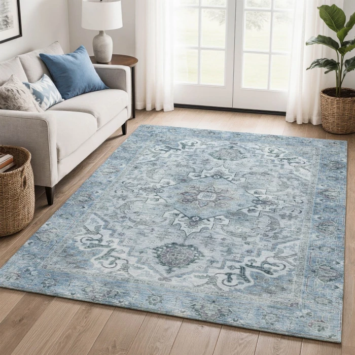 Addison Mayfield Blue AMF2164 2ft. 3in. x 7ft. 6in. Rect. Rug