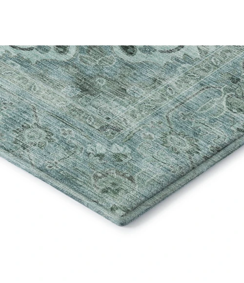 Addison Mayfield Teal AMF2164 - 8ft. Round Rug
