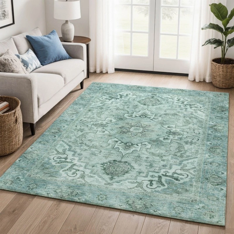 Addison Mayfield Teal AMF2164 - 8ft. Round Rug