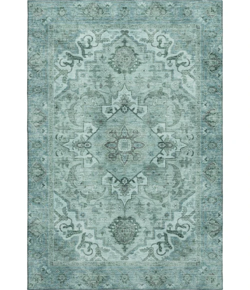 Addison Mayfield Teal AMF2164 - 8ft. Round Rug