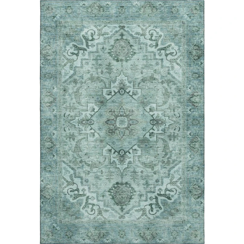 Addison Mayfield Teal AMF2164 - 8ft. Round Rug