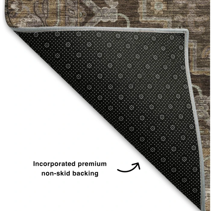 Addison Mayfield Brown AMF2165 - 8ft. Round Rug