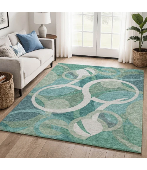 Addison Mayfield Teal AMF2167 8ft. x 10ft. Rect. Rug