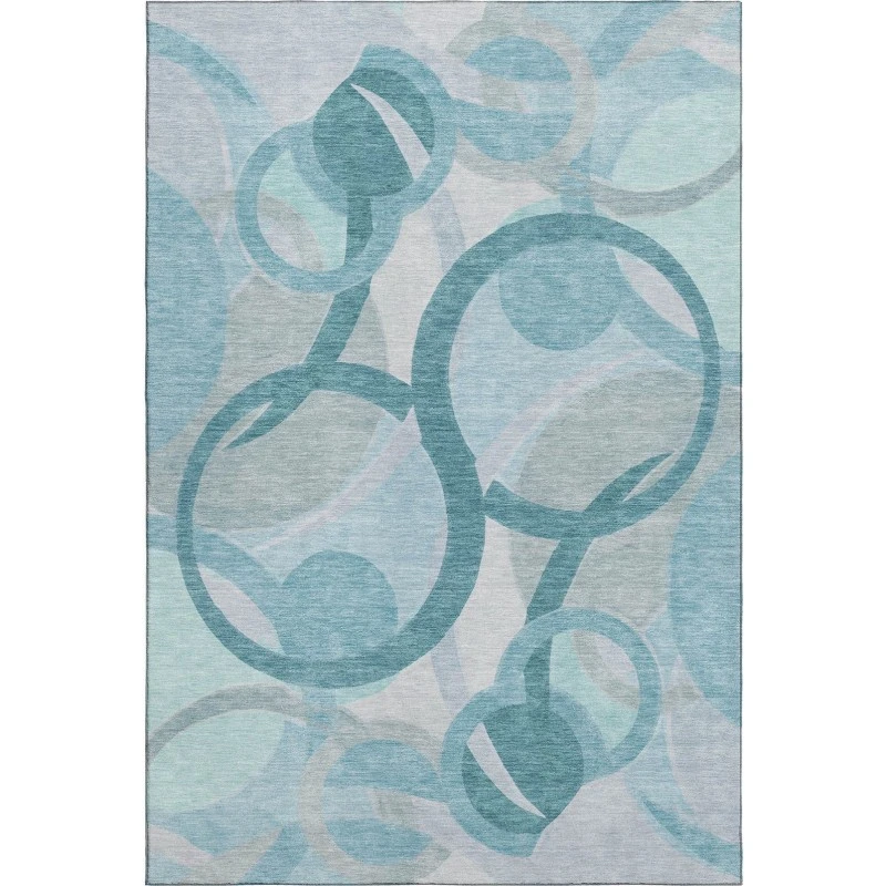 Addison Mayfield Teal AMF2168 - 8ft. Round Rug