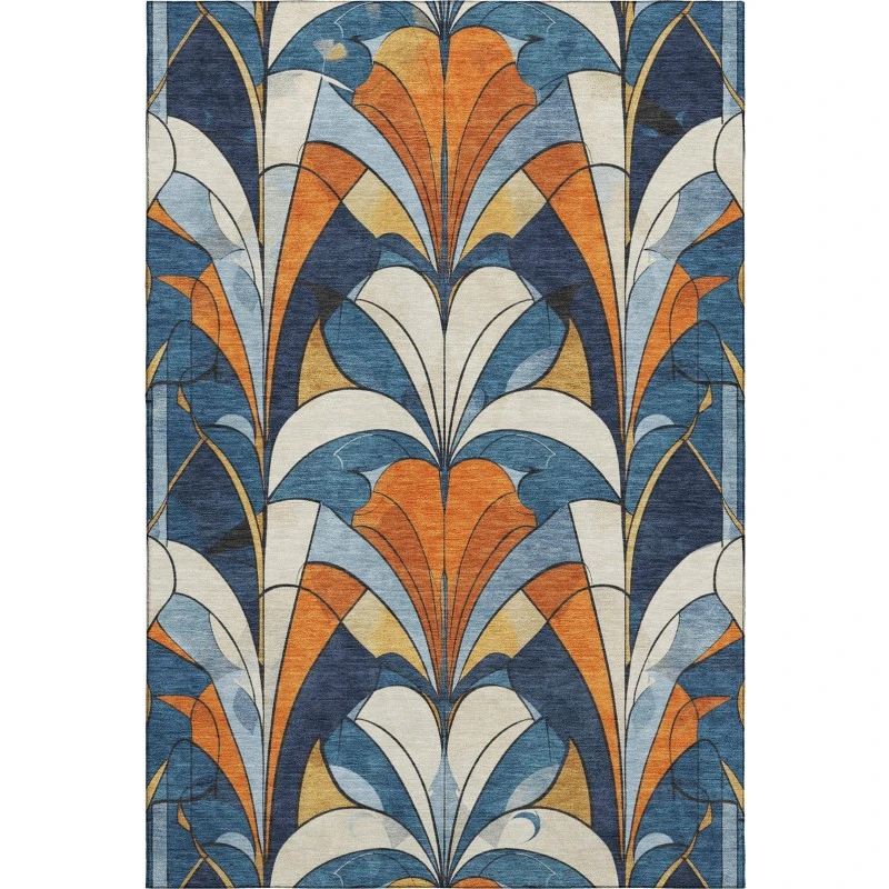 Addison Mayfield Blue AMF2174 - 8ft. Round Rug