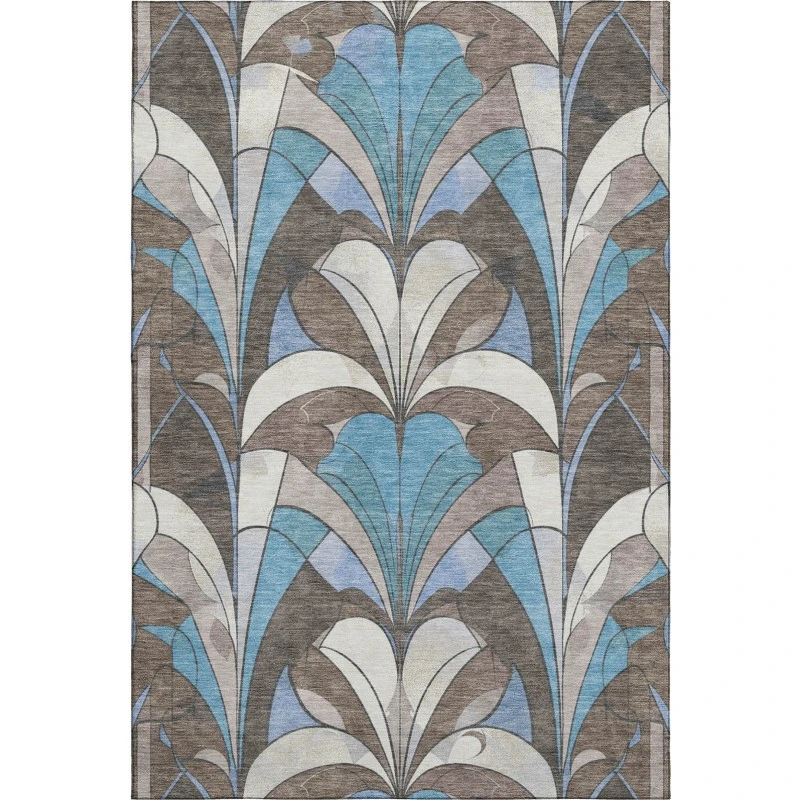 Addison Mayfield Brown AMF2174 - 8ft. Round Rug