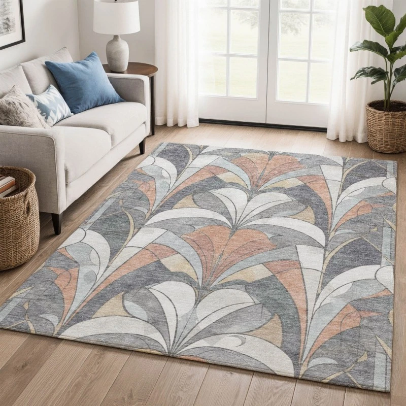 Addison Mayfield Gray AMF2174 - 8ft. Round Rug