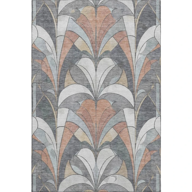 Addison Mayfield Gray AMF2174 - 8ft. Round Rug
