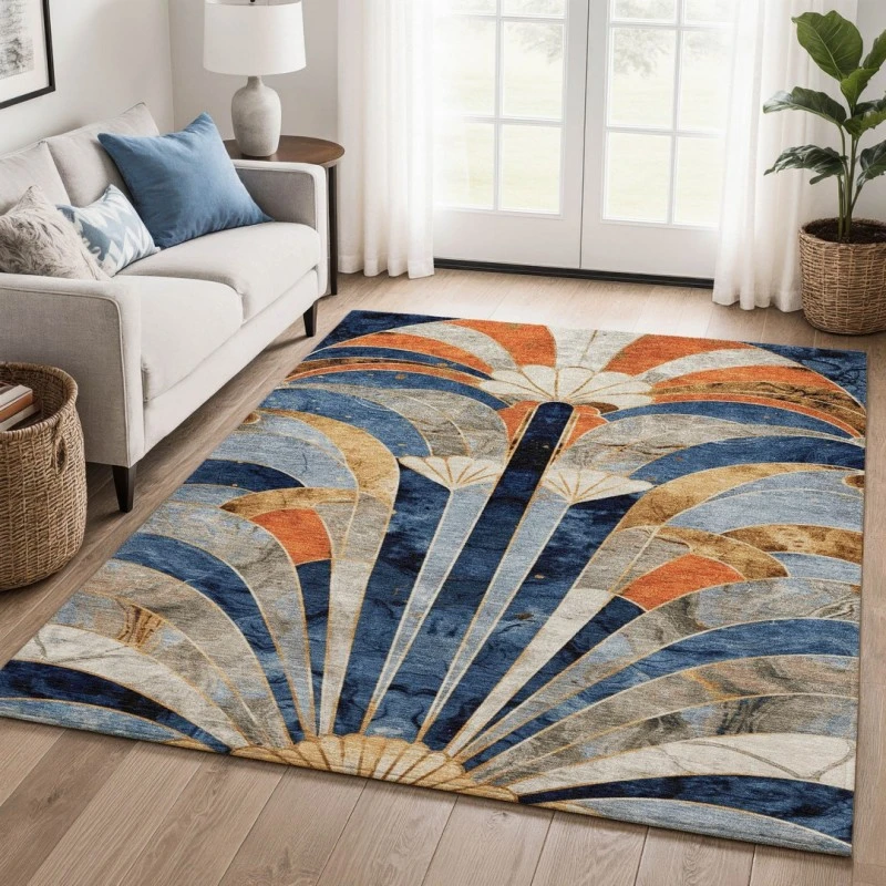 Addison Mayfield Blue AMF2177 - 8ft. Round Rug