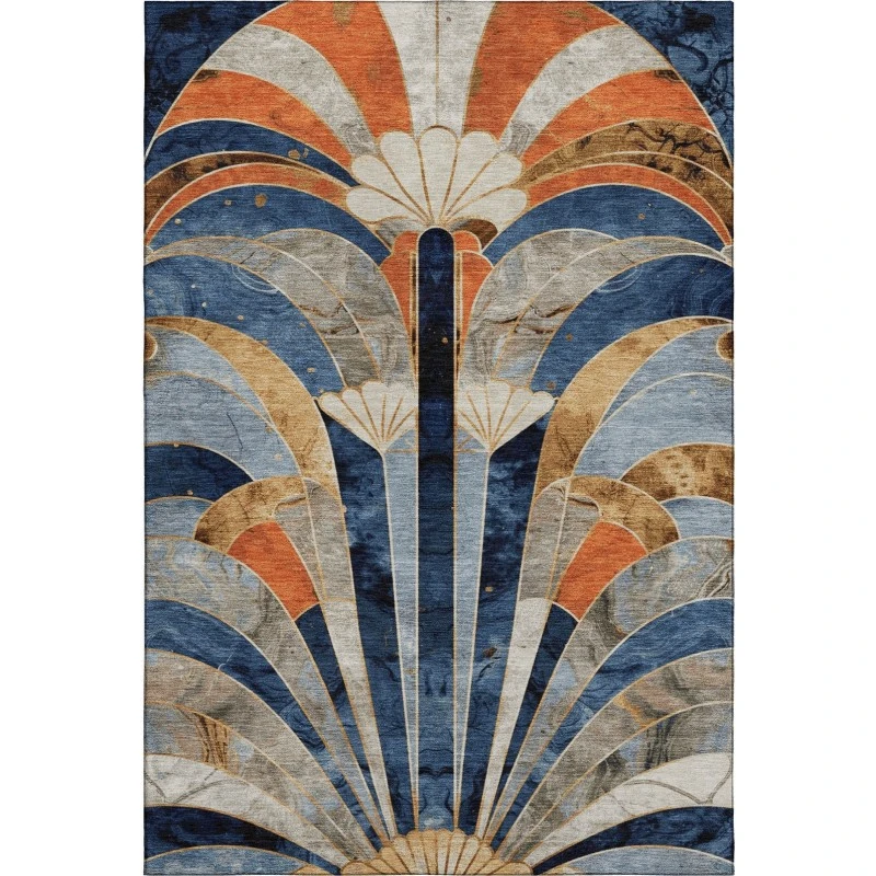 Addison Mayfield Blue AMF2177 - 8ft. Round Rug