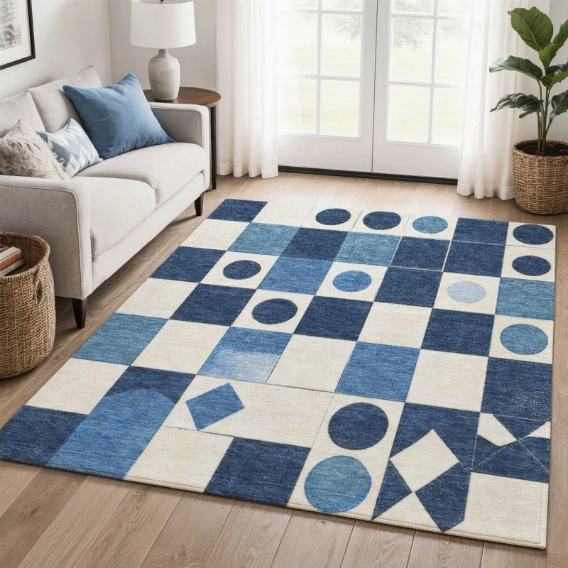 Addison Mayfield Blue AMF2181 - 8ft. Round Rug