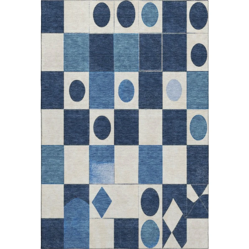 Addison Mayfield Blue AMF2181 - 8ft. Round Rug