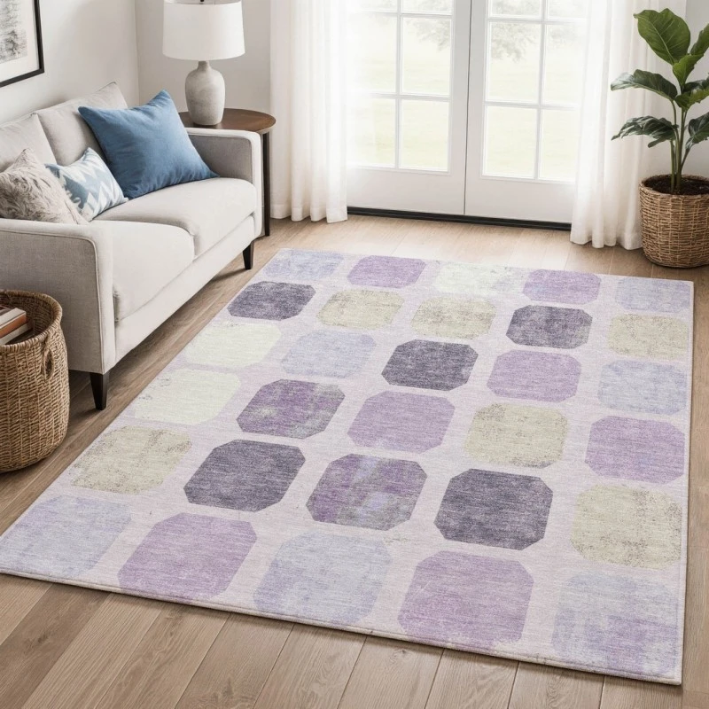 Addison Mayfield Purple AMF2182 - 8ft. Round Rug