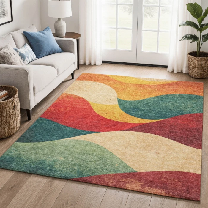 Addison Mayfield Orange AMF2184 5ft. x 7ft. 6in. Rect. Rug