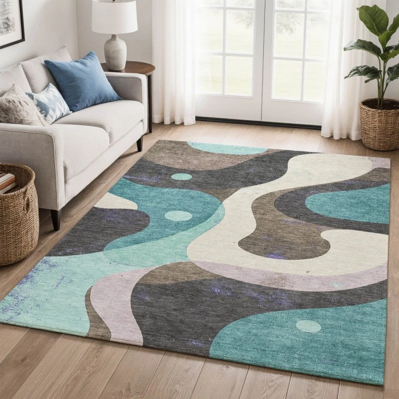 Addison Mayfield Teal AMF2185 9ft. x 12ft. Rect. Rug