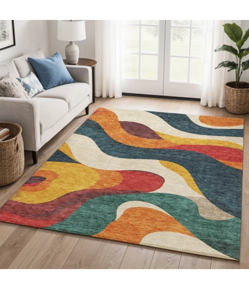 Addison Mayfield Orange AMF2186 8ft. x 10ft. Rect. Rug