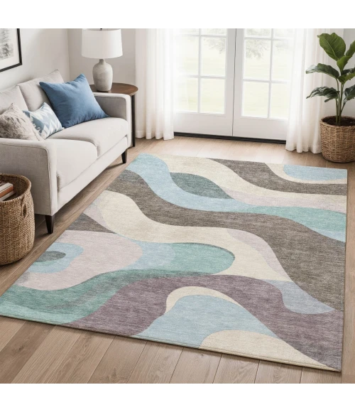 Addison Mayfield Brown AMF2186 - 8ft. Round Rug
