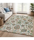 Addison Mayfield Orange AMF2187 - 8ft. Round Rug