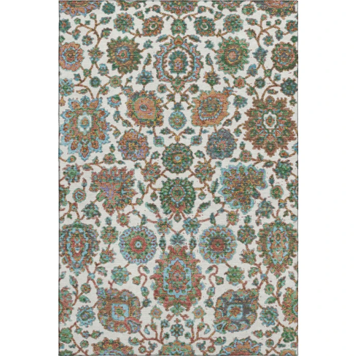 Addison Mayfield Orange AMF2187 - 8ft. Round Rug