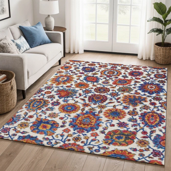 Addison Mayfield Red AMF2187 - 8ft. Round Rug