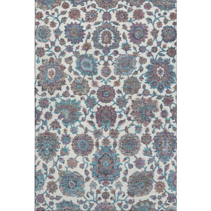 Addison Mayfield Teal AMF2187 - 8ft. Round Rug