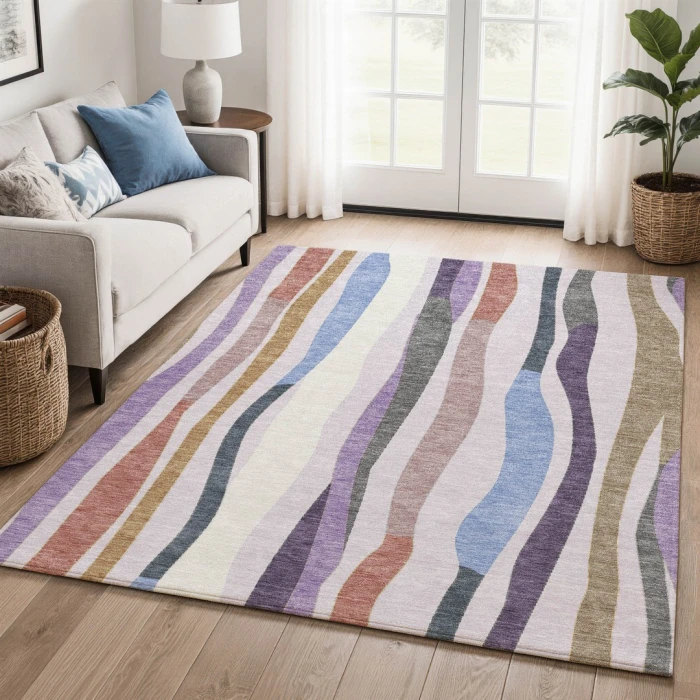 Addison Mayfield Purple AMF2188 5ft. x 7ft. 6in. Rect. Rug